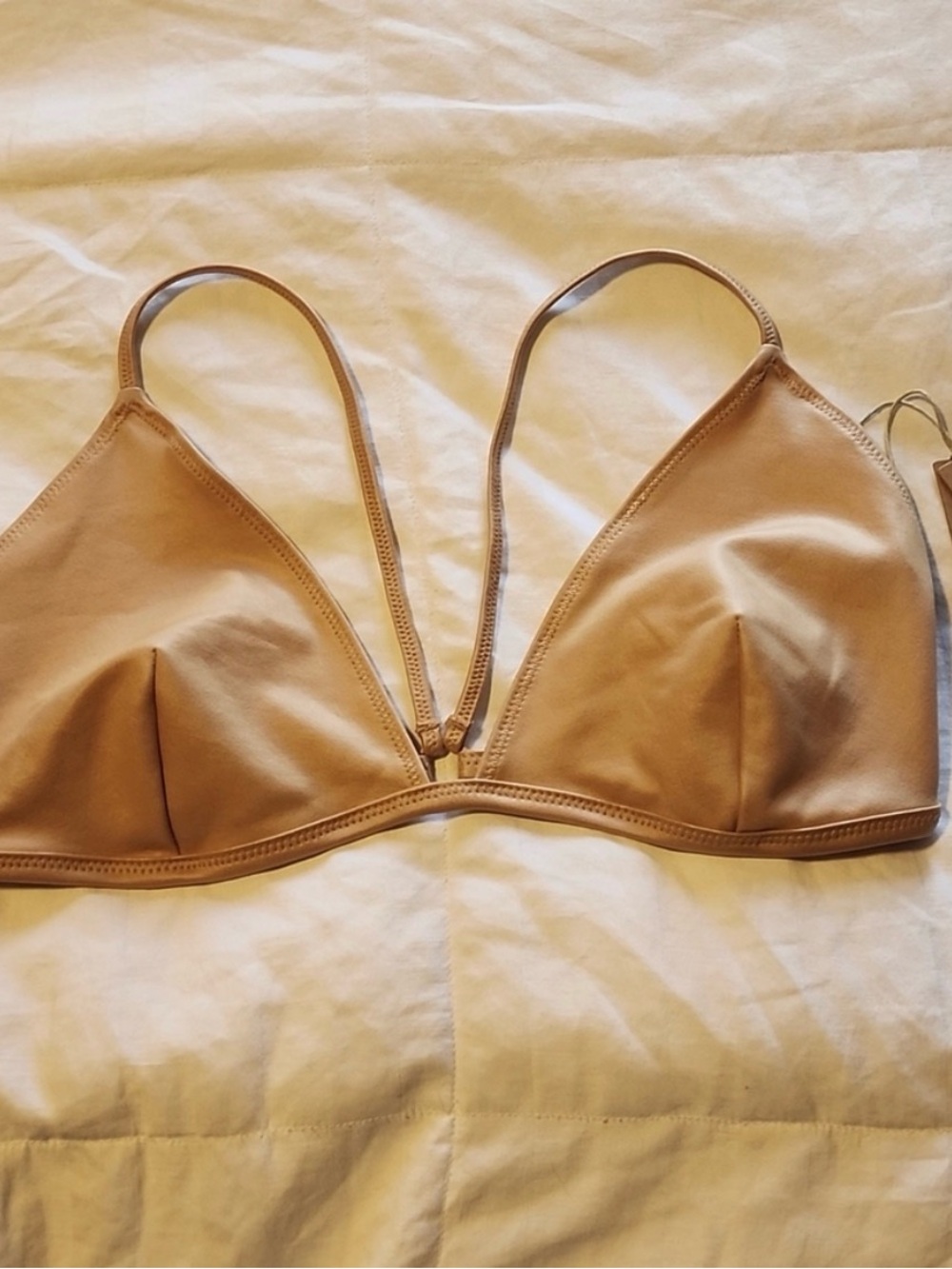 SKIMS Beige Triangle Bralette - Light Tan Nude